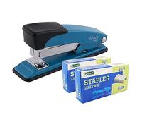 D.RECT Stapler 315A RTU Ready to Use Office Stapler Metal Stapler for 30 Sheets Including 2000 Staples 24/6 Blue