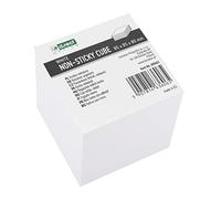 D.RECT Note Block - 85x85x80mm Notepad, 750 Sheets White - Cube Note Box, Non Sticky Memo Block