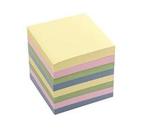 D.RECT Note Block 85x85x80mm Replacement Paper for Box, 750 Sheets Pastel Colours - Cube Box, Non-Sticky Notes, Small Writing Paper - Memo Block for School Office Home