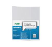 D.RECT Notebook Covers Set of 10 DIN A5 Transparent - Book Covers Made of Durable and Wipe-Clean Polypropylene Film Strong, 150 Microns Clear