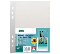 D.RECT Pack of 100 A5 Document Wallets, A5 Protective Sleeves, Antistatic Wallets, Document Organisation, A5 Foil Sleeves, Grained