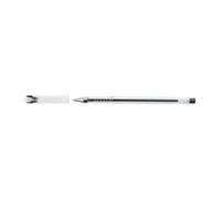 D.RECT Pack of 12 Ballpoint Pens for Daily Use in Office, School and Home, Plastic Cap with Ink Colour Tip, Replaceable Cartridges, Ink Colour Black