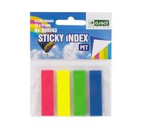 D.RECT Pack of 140 Adhesive Strips Page Marker Index Adhesive Marker Film Text Strips PET Film 12 x 43 mm 4 x 35 Pieces
