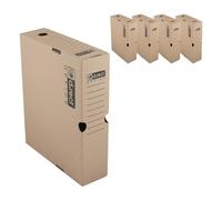 D.RECT - Pack of 5 Archive Box 1080 Archive Box Moving Box A4 80 mm Brown