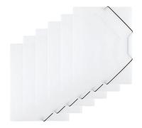 D.RECT Pack of 6 Portfolio Folders, Plastic/PP Folder with Elastic Band, Plastic Folder for DIN A4, Transparent