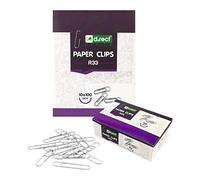 D.RECT 007121, Metal Staples, Silver, 33mm, Pack of 10x100 pieces - Total 1000 pieces