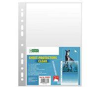 D.RECT Punched Pockets, A4 Size | 40 Micron | Pack of 100 Units | Transparent Punched | Smooth, Polypropylene Pockets | Quality Punched Pockets