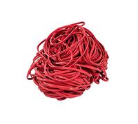 D.RECT - Rubber Bands | 1 kg Bag | 100 mm Diameter Wide 4 mm Rubber Ring Bands for Household, Work, Office Reusable Durable Durable Stable Red
