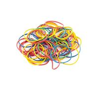 D.RECT - Rubber Bands | 1 kg Bag | 40 mm Diameter Width 1.5 mm | Rubber Ring | Perfect for Household and Office | Reusable | Very Durable | Assorted Colours