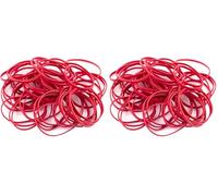 D.RECT - Rubber Bands | 1 kg Bag | 50 mm Diameter Wide 3 mm Rubber Ring Bands for Household, Work, Office Reusable Durable Durable Stable Red (Pack of 2)