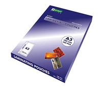 D.RECT | Sheets to Laminate | Laminating Pouches | Glossy | Transparent | Durable Laminated | Office Supplies | Lamination for Long-Lasting Documents | Size A3 | 100 Microns | Pack of 100 Units