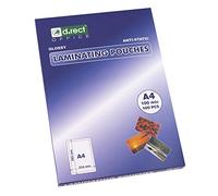 D.RECT | Sheets to Laminate | Laminating Pouches | Glossy | Transparent | Durable Laminated | Office Supplies | Lamination for Long-Lasting Documents | Size A4 | 100 Microns | Pack of 100 Units