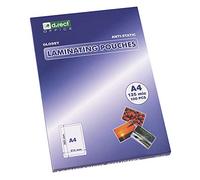 D.RECT | Sheets to Laminate | Laminating Pouches | Glossy | Transparent | Durable Laminated | Office Supplies | Lamination for Long-Lasting Documents | Size A4 | 125 Microns | Pack of 100 Units