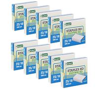 D.RECT Staples 23/10 | Staples for Office Staplers | Stapler Staples | Pack of 10,000 | 10 x 1000 Pieces