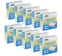 D.RECT Staples 23/17 | Staples for Office Staplers | Pack of 10,000 | 10 x 1000 Pieces