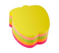 D.RECT Sticky Notes | Set of 1 Pieces | 70x70mm | Sticky Notes | 1x400 a Pad of Sheets | Office Supplies | Neon Color | Apple Shape