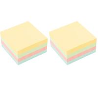 D.RECT Sticky Notes | Set of 1 Pieces | 75x75mm | Sticky Notes | 1x450 a Pad of Sheets | Office Supplies | Perfect for Office, School and Home | Pastel Color (Pack of 2)