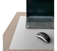 D.RECT Transparent Desk Mat, 70 x 50 cm, Made of Polypropylene, Thickness 600µ, 0.6 mm, Non-Slip, Waterproof Round Edges, Desk Mat for Office and Home 09914