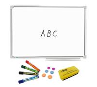 D.RECT Whiteboard Magnetic with Aluminium Strips | Magnetic Board Dry Wipe | White Board for Office | Writing Board 60 x 45 cm (W x H)