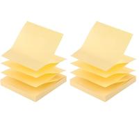 D.RECT Zig-Zag Z-Notes 9233 Sticky Notes 76 x 76 mm 100 Sheets Yellow (Pack of 2)