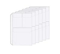 D Ring Binder Accessory Punched Binder Pockets Divider Ruler Tab Index (3 Pocket,A5)