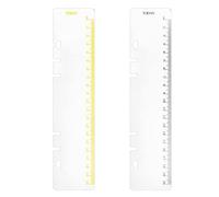 D Ring Binder Accessory Punched Binder Pockets Divider Ruler Tab Index (GRuler,A5)
