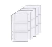 D Ring Binder Accessory Punched Binder Pockets Divider Ruler Tab Index (Name Card Holder,A6)