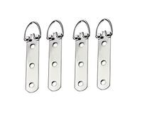D Ring Picture Hanger Hook Heavy Duty 3 Hole Strap Hangers Chrome Plated D Ring Hanger Picture Hook Mirror Picture Frame Hanging 92mm / 3.6 20 Kg Load Capacity (Pack of 10)