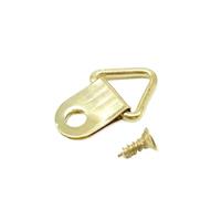 D Ring Picture Triangle Hooks, Triangle D-Ring Picture Frame Hooks Multicolor Multiple Sizes 25 pcs(A Golden 10x20mm)