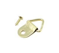 D Ring Picture Triangle Hooks, Triangle D-Ring Picture Frame Hooks Multicolor Multiple Sizes 25 pcs(B Golden 13x23mm)