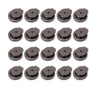 D Ring Rivets Zinc Alloy 360 Degree Rotatable Metal Fasteners for Leather Backpacks Handbags Wallets 20Pcs 12x10mm (Silver Black)