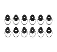 D-Ring Set 12 pcs for Kayak Deck Fitting Tie Down Loop Boat Rigging Without Bolts for Canoe Raft and Dinghy Use (square)