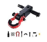 D-Ring Shackle Hitch Receiver with Trailer Lock Pin for Towing - Essential Off-Road Recovery Accessories for Trucks and Vehicles