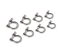 D Ring Shackles,D Shackle with Screw Lock,8pcs Stainless Steel Horseshoe Lifting Hook for Washing Line Towing