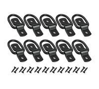 D ring, Tie Down Anchor 10set Car Multifunctional D-Ring Downs Anchors Hook Accessories Heavy Duty Metal Vehicle Trailer Pull Ring(Black)