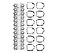 D Ring Trailer Tie Down Heavy Duty Secure Lashing Towing Anchor Hooks for Trucks Rv Campers Van Atv Suv Boat Silver 12 Pack