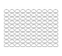 D Rings Metal Craft Rings 100pcs Durable Iron Buckles for Necklaces Bracelets Bags DIY Jewelry Making Sewing Leather Projects Accessories Replacement Parts (Silver 2x15x10mm)
