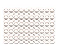 D Rings Metal Craft Rings 100pcs Durable Iron Buckles for Necklaces Bracelets Bags DIY Jewelry Making Sewing Leather Projects Accessories Replacement Parts (Gold 2x15x10mm)