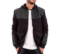 D-Rock Big Dawg Special Mens Boys Star Zip Up Hoodie G Hip Hop Skater (M, Black)