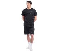 D-Rock Mens Co-ord Set Short Sleeve T-Shirt and Matching Shorts Set- Ideal for Gym, Fitness, and Activewear Outfits, Titan_Black Colour, Size- L