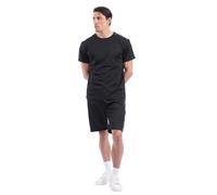 D-Rock Mens Co-ord Set Short Sleeve T-Shirt and Matching Shorts Set- Ideal for Gym, Fitness, and Activewear Outfits, Latham_Black Colour, Size- M