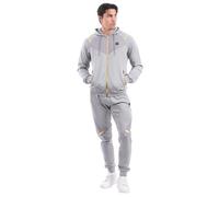 D-Rock Mens Tracksuit Set - Hooded Zip-Up Sweatshirt and Tapered Jogger Pants with Zipper Pockets, Perfect for Active and Casual Days, Remi Grey Colour, Size- M