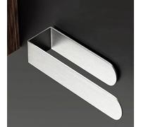 D&S Global Self Adhesive Towel Holder, Wall Mounted Bathroom Towel Rack, No Holes Required, Easy Installation (Satin, 23cm)