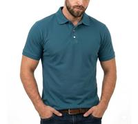 D&S London® Mens Polo Shirt 100% Cotton Short Sleeve Collared T-Shirt - Casual Smart Golf Top, Breathable Regular Fit Mens Clothing, Polo for Men (UK, Alpha, S, Regular, Regular, Dusky Blue)