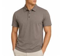 D&S London® Mens Polo Shirt 100% Cotton Short Sleeve Collared T-Shirt - Casual Smart Golf Top, Breathable Regular Fit Mens Clothing, Polo for Men (UK, Alpha, XL, Regular, Regular, Grey)