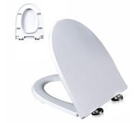D S Soft Close Toilet Seat - Quick Release, Adjustable Hin, Easy Clean, White Design for Ultimate Bathroom Comfort & Hygiene