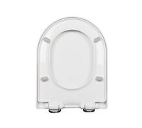 D-S Soft Close Toilet Seat, Slow-Close Loo Seat, PP Material, Quick Release, Adjustable, Easy Clean, U-S Design, Top Fixing, 34x42.5cm