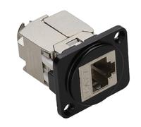 D-Series Chassis or Panel Mount Cat 7 Shielded RJ45 Feed Through Module