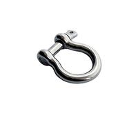 D Shackle Short, 1pc 4mm Bow Shackle with Screw Pin Stainless Steel 316 Marine Hardware Boat Rigging(S04-04)