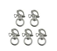 D Shackle Stainless Steel 316 Snap Shackle 65mm 76mm Marine Quick Release Under Load For Bracelets(5 Pieces,65mm)